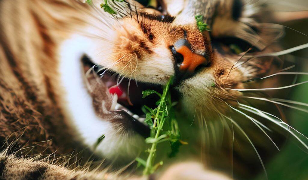 gato con hierba gatera