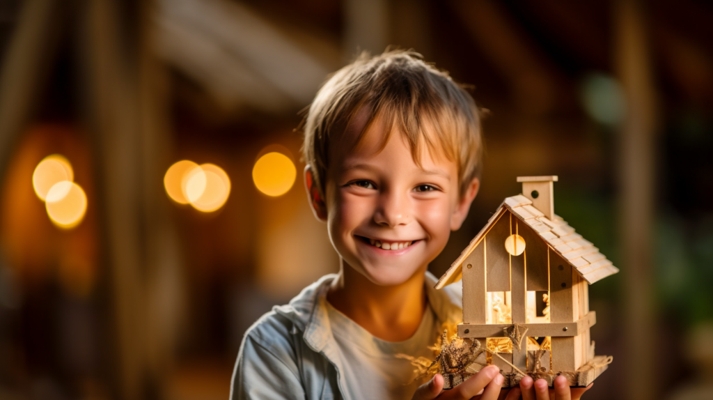 niño con caseta de pajaros para foto destacada lacasaverde.net